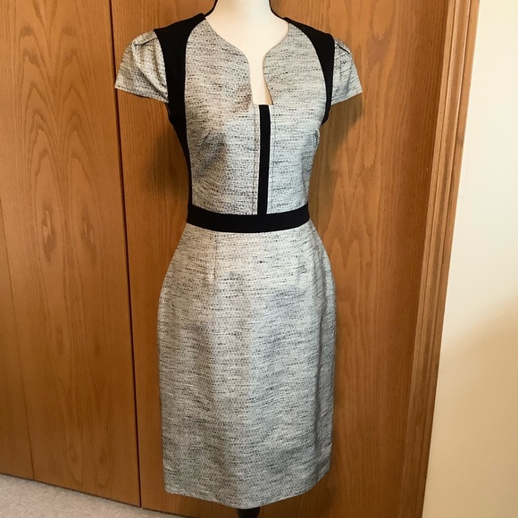 Lela Rose Dresses & Skirts - Lela Rose Black & Tan Cap Sleeve Dress Sz-4